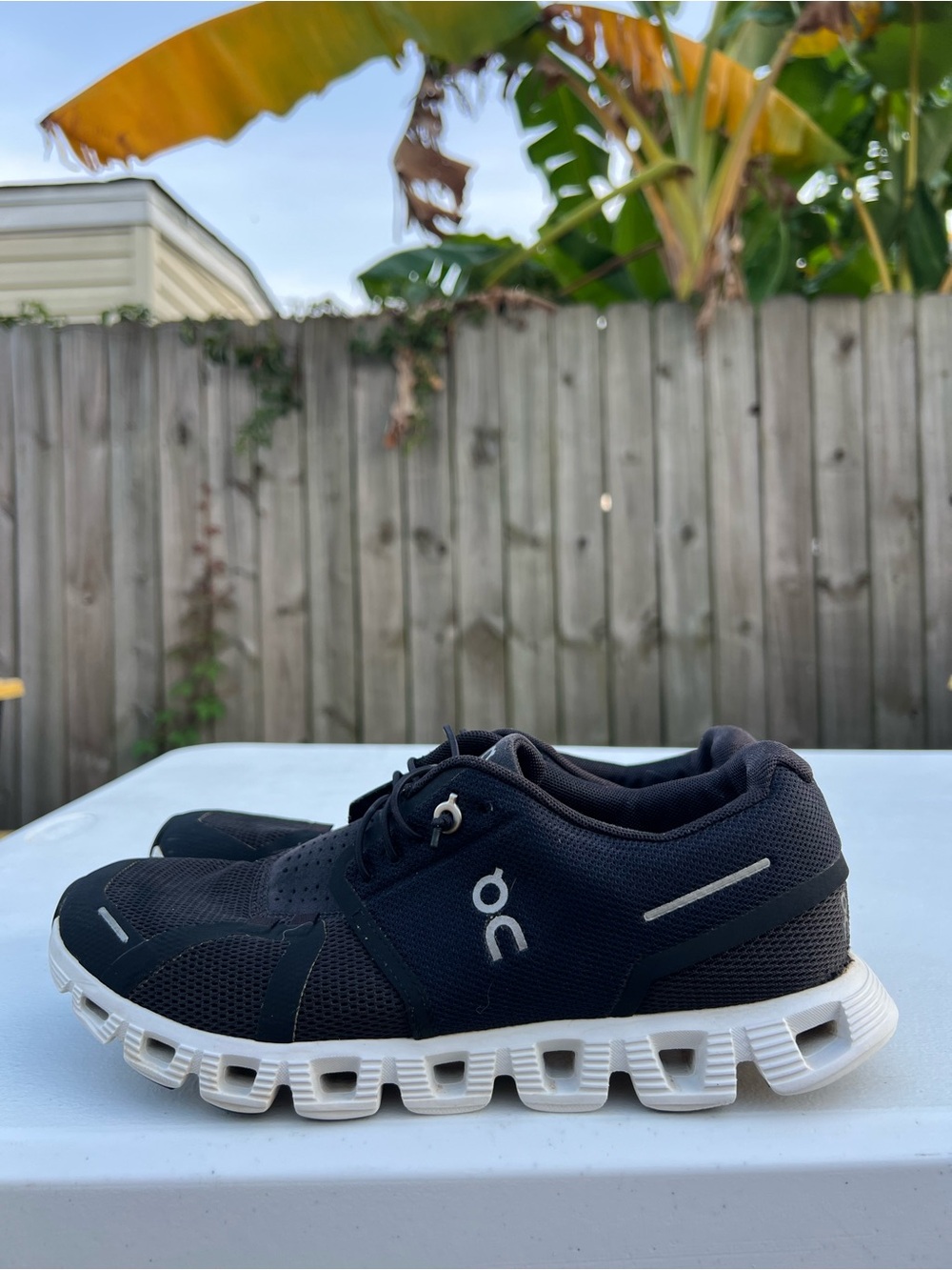 Women’s On Cloud Running Black and White Athletic Running Shoes
